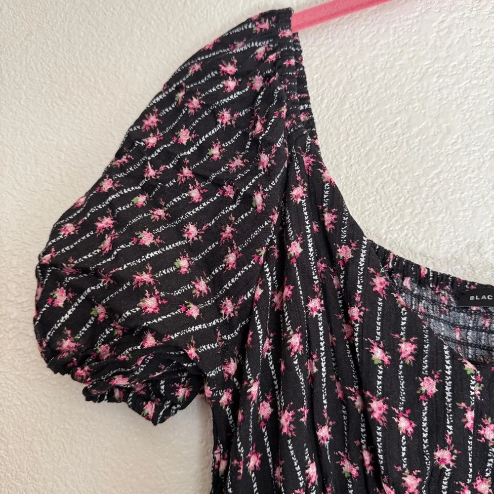 Black Tape Black and‎ Pink Floral Maxi Dress Sz S NWT - Picture 6 of 12